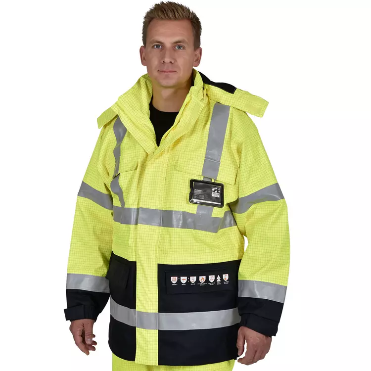 OCEAN Multinorm Protect Jacke, Hi-Vis Gelb/Navy