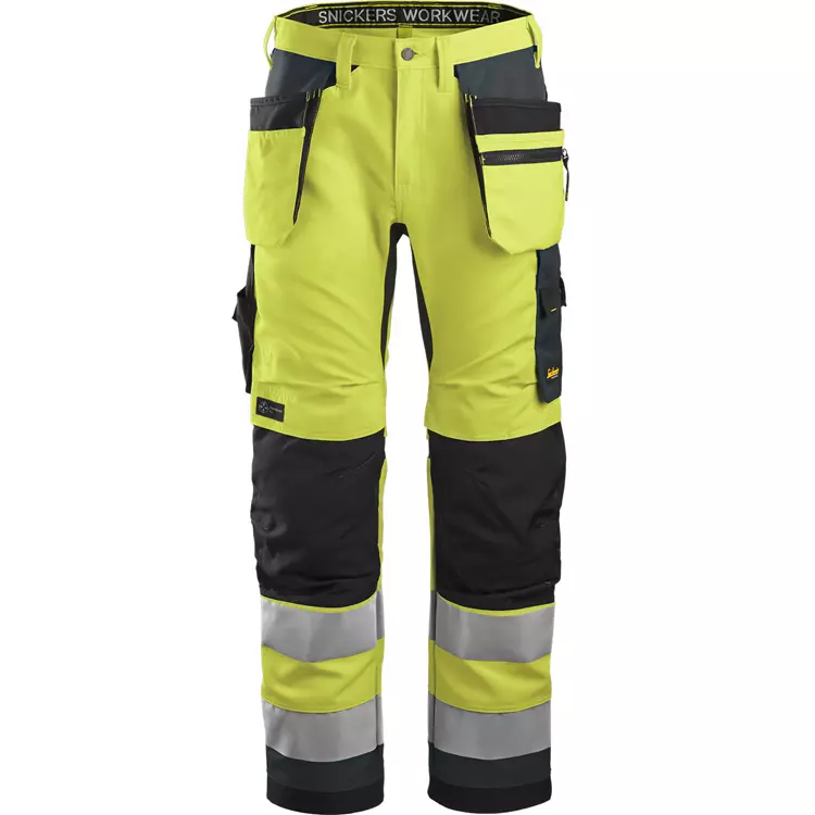 Snickers Workwear Snickers AllroundWork Handwerkerhose, Hi-Vis Gelb /Steel Grey – Bild 2