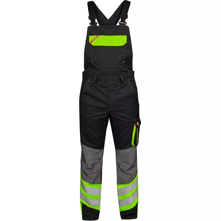 Engel Workwear Engel Cargo Latzhose, Schwarz/Gelb – Bild 3