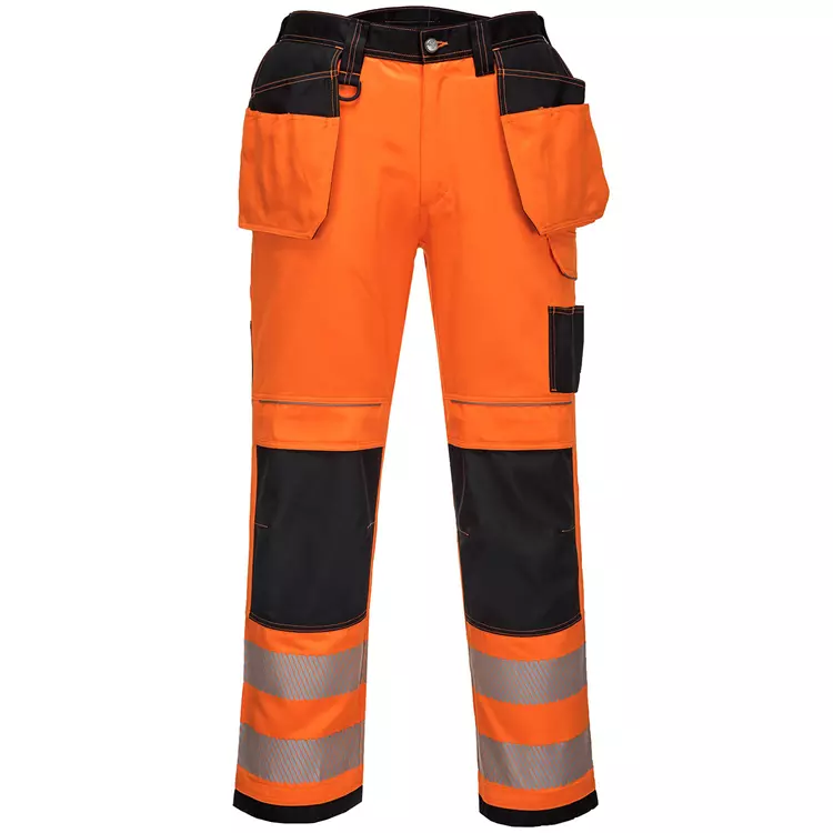 Portwest Vision Handwerkerhose T501, Hi-Vis Gelb/Dunkel Marine – Bild 2