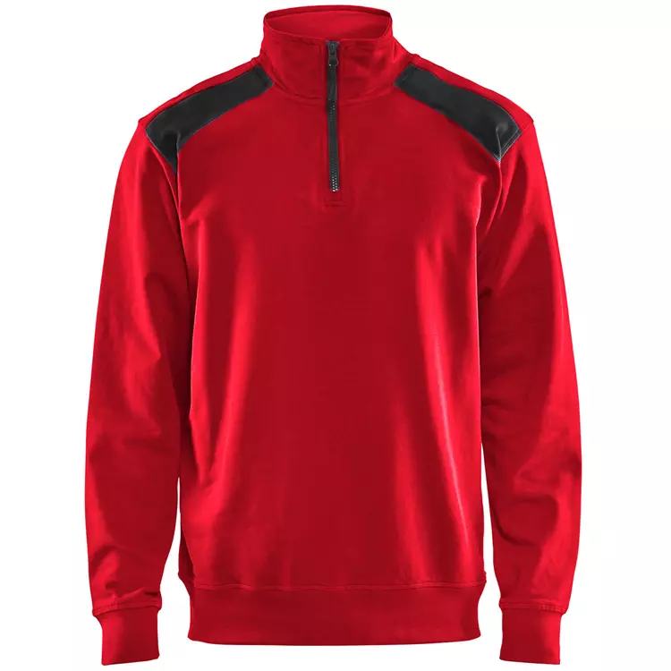 Blåkläder Unite Half-Zip Sweatshirt/Arbeitshemd, Weiss/dunkelgrau – Bild 8