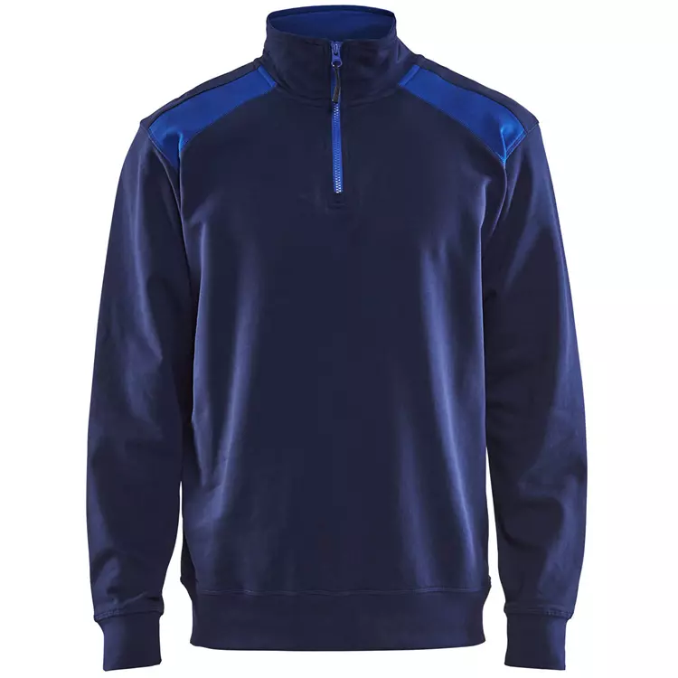 Blåkläder Unite Half-Zip Sweatshirt/Arbeitshemd, Weiss/dunkelgrau – Bild 7