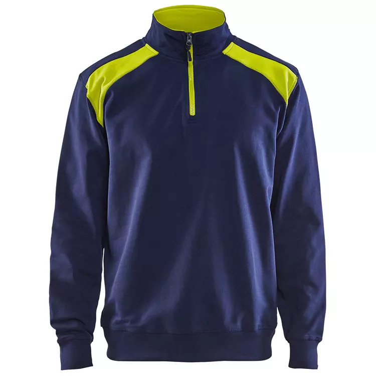 Blåkläder Unite Half-Zip Sweatshirt/Arbeitshemd, Dunkel Marine Blau/Schwarz – Bild 5