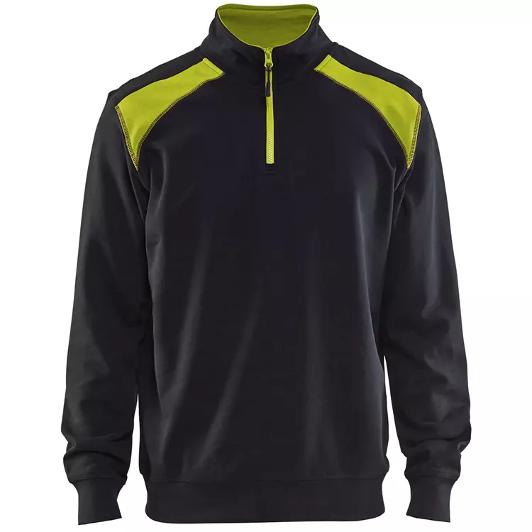 Blåkläder Unite Half-Zip Sweatshirt/Arbeitshemd, Dunkel Marine Blau/Schwarz – Bild 4