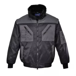 Portwest Two Tone Pilotenjacke, Weiß Schwarz/grau