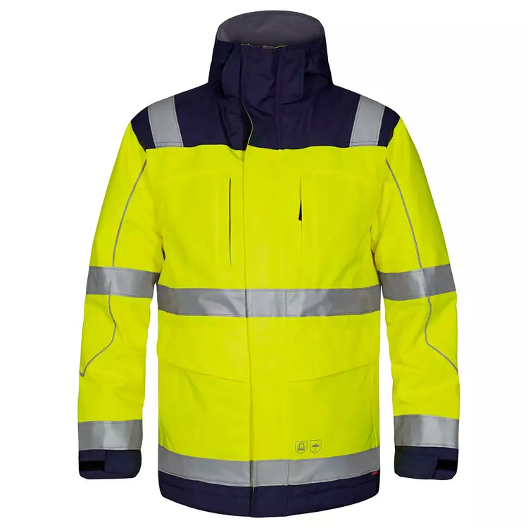 Engel Workwear Engel Parka Jacke, Hi-vis Orange/Marine
