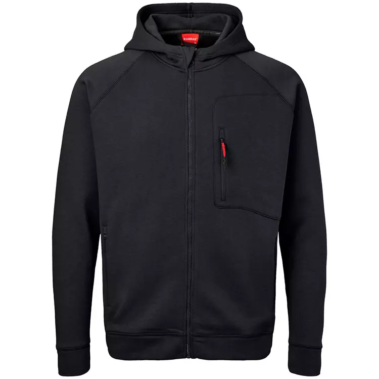 Kansas Icon X Kapuzenpullover mit Reißverschluss, Dunkelgrau – Bild 2