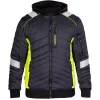Engel Workwear Engel 2-i-1 Cargo Jacke, Schwarz/Grün Grau/rot