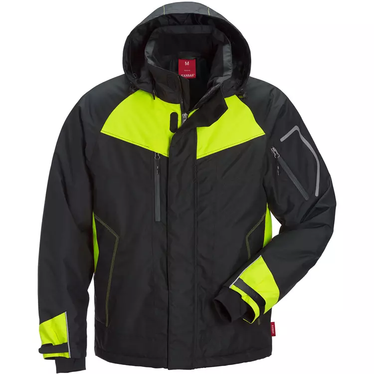Kansas Airtech® Winterjacke 4410, Schwarz/Hi-Vis Gelb – Bild 2