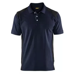 Blåkläder Poloshirt, Dunkel Marine Blau/Schwarz