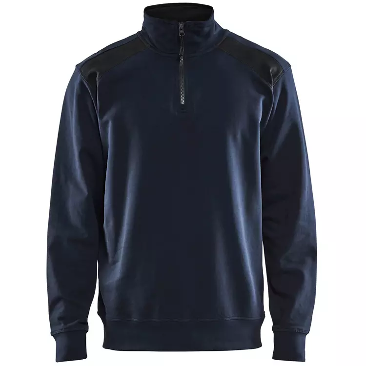 Blåkläder Unite Half-Zip Sweatshirt/Arbeitshemd, Weiss/dunkelgrau – Bild 2