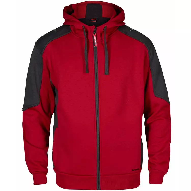 Engel Workwear Engel Galaxy Kapuzenpullover, Anthrazitgrau/Tomato Red – Bild 3