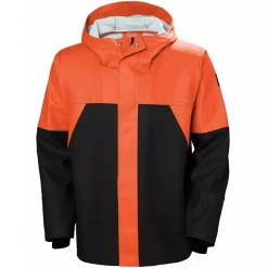 Helly Hansen Workwear Helly Hansen Storm Regenjacke, Dunkelorange/schwarz
