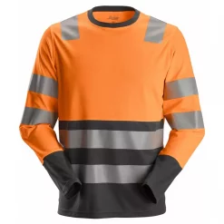Snickers Workwear Snickers AllroundWork langärmliges T-Shirt, Hi-vis orange/anthrazit