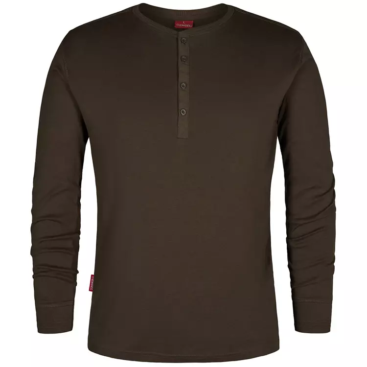 Engel Workwear Engel Grandad langärmliges T-Shirt, Schwarz – Bild 3