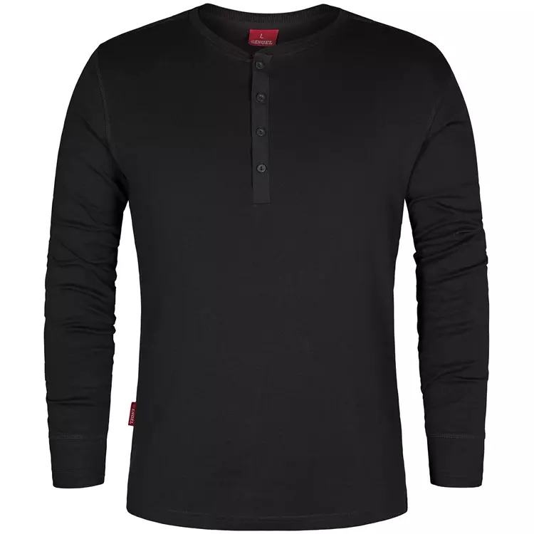 Engel Workwear Engel Grandad langärmliges T-Shirt, Schwarz – Bild 5