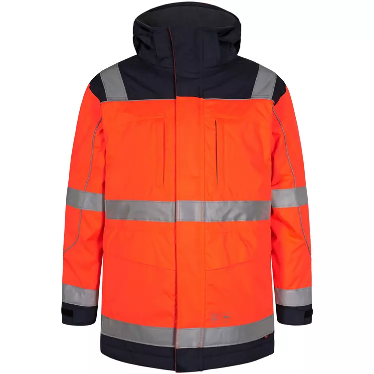 Engel Workwear Engel Parka Jacke, Hi-vis Orange/Marine – Bild 2