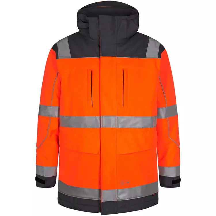 Engel Workwear Engel Parka Jacke, Hi-vis Orange/Marine – Bild 4