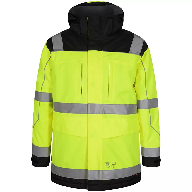 Engel Workwear Engel Parka Jacke, Hi-vis Orange/Marine – Bild 3