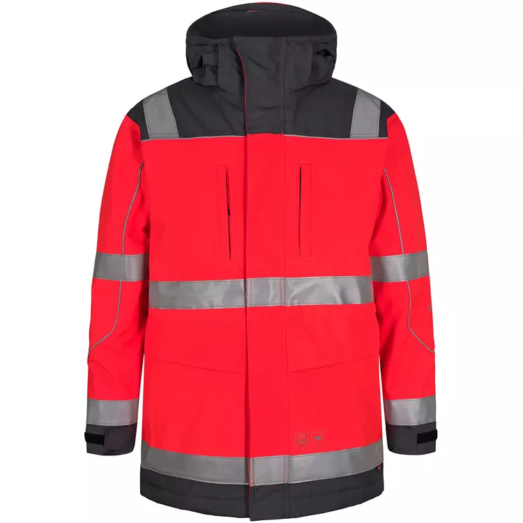 Engel Workwear Engel Parka Jacke, Hi-vis Orange/Marine – Bild 6