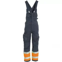 Tranemo Workwear Tranemo Aramid Arbeitslatzhose, Marine/Hi-Vis gelb