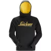 Snickers Workwear Snickers AllroundWork Logo Kapuzenpullover, Hellgrau meliert/Schwarz