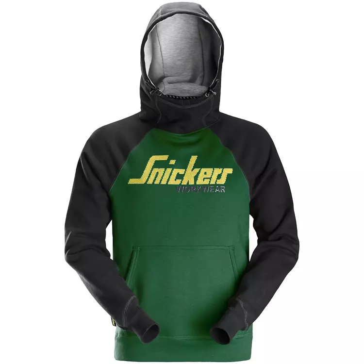 Snickers Workwear Snickers AllroundWork Logo Kapuzenpullover, Waldgrün/Schwarz – Bild 2