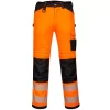Portwest PW3 Arbeitshose, Hi-Vis Orange/Schwarz