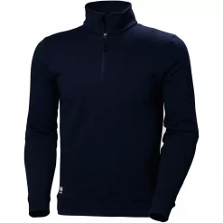 Helly Hansen Workwear Helly Hansen Manchester Sweatshirt Half Zip, 100% Baumwolle, Navy