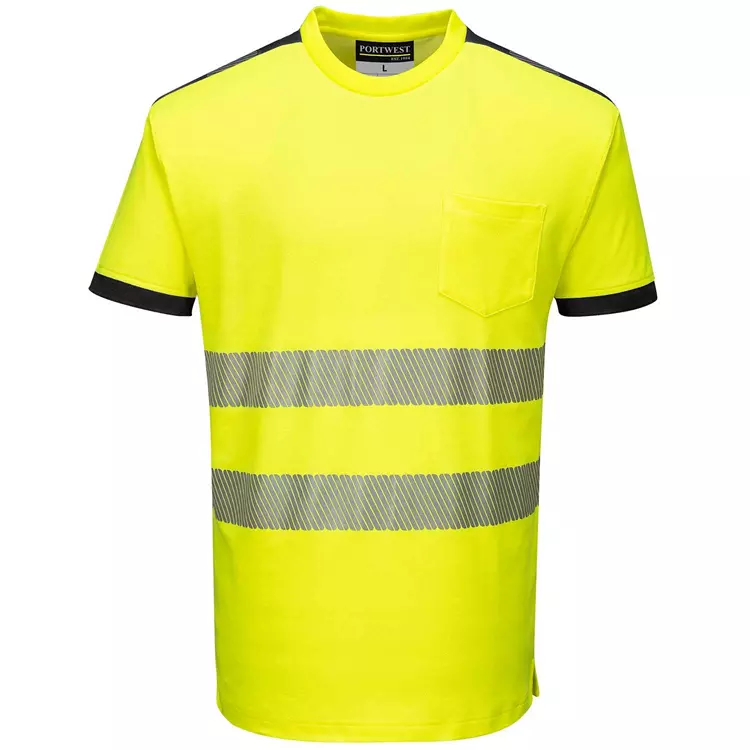 Portwest PW3 T-Shirt, Hi-Vis Orange/Schwarz – Bild 2