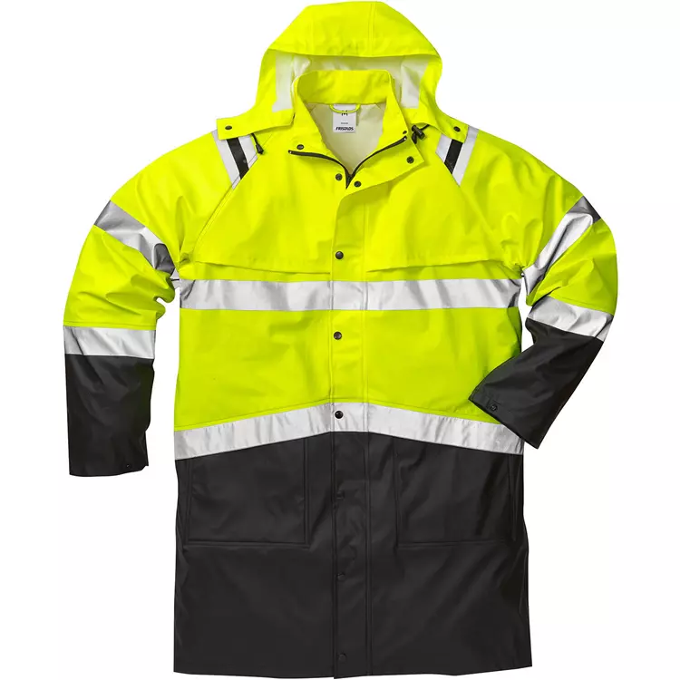 Fristads Regenjacke 4634, Hi-Vis gelb/marine – Bild 3
