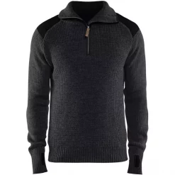 Blåkläder Wollpullover, Dunkelgrau/Schwarz