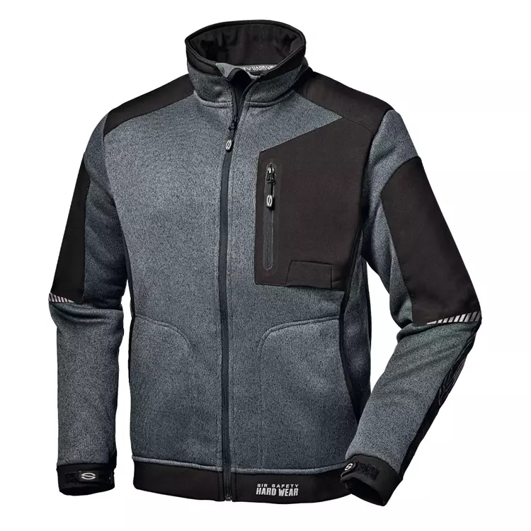 SIR Safety System SIR Safety Scorpion Fleecejacke, Grau Melange/Schwarz
