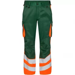 Engel Workwear Engel Safety Light Arbeitshose, Grün/Hi-Vis Orange Schwarz/hi-vis Orange