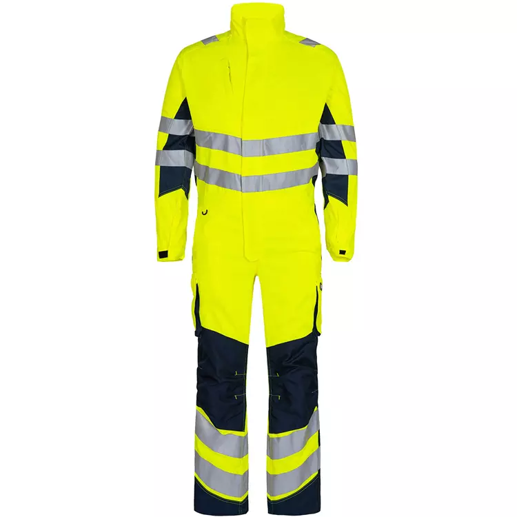 Engel Workwear Engel Safety Light Overall, Gelb/Blue Ink – Bild 7