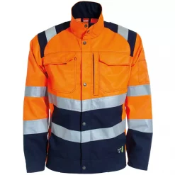 Tranemo Workwear Tranemo Vision HV Arbeitsjacke, Hi-vis gelb/marineblau