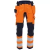 Tranemo Workwear Tranemo Vision HV Handwerkerhose, Hi-vis gelb/marineblau