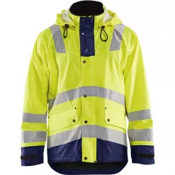 Blåkläder gefüttert Regenjacke, Hi-vis Orange/Marine