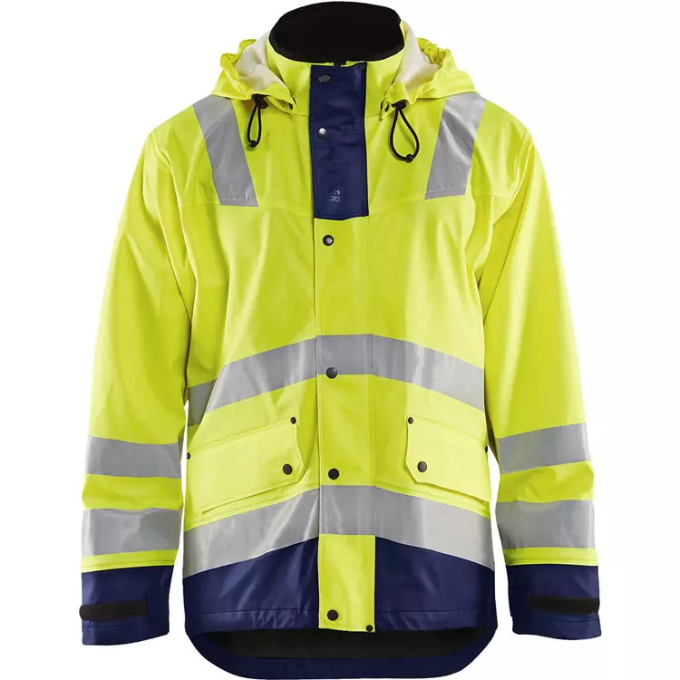 Blåkläder gefüttert Regenjacke, Hi-vis Orange/Marine
