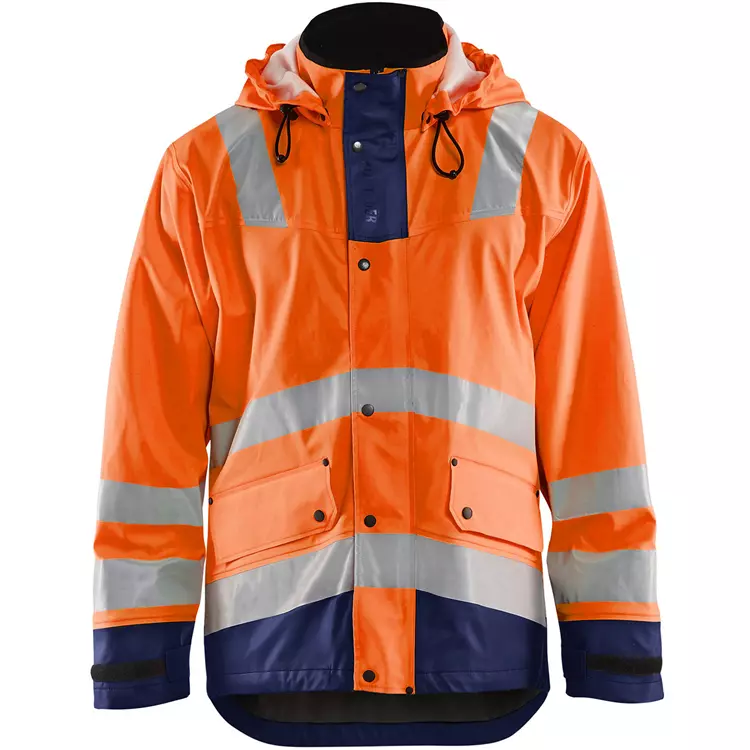 Blåkläder gefüttert Regenjacke, Hi-vis Orange/Marine – Bild 2
