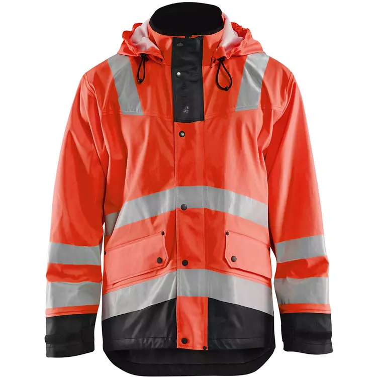 Blåkläder gefüttert Regenjacke, Hi-vis Orange/Marine – Bild 3