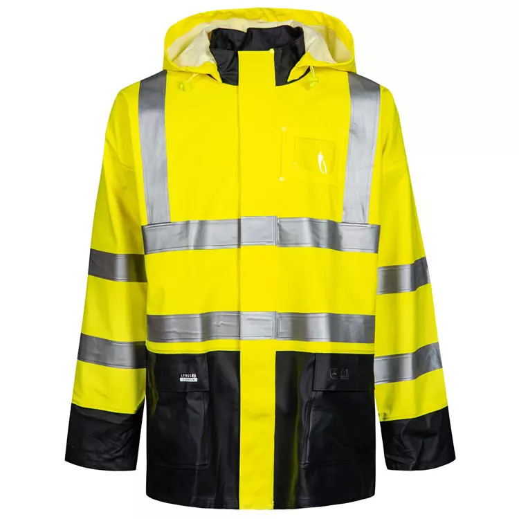 Lyngsøe Rainwear Lyngsøe Regenjacke, Hi-vis gelb/marine – Bild 2