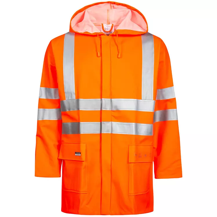 Lyngsøe Rainwear Lyngsøe Regenjacke, Hi-vis Orange/Marine – Bild 3