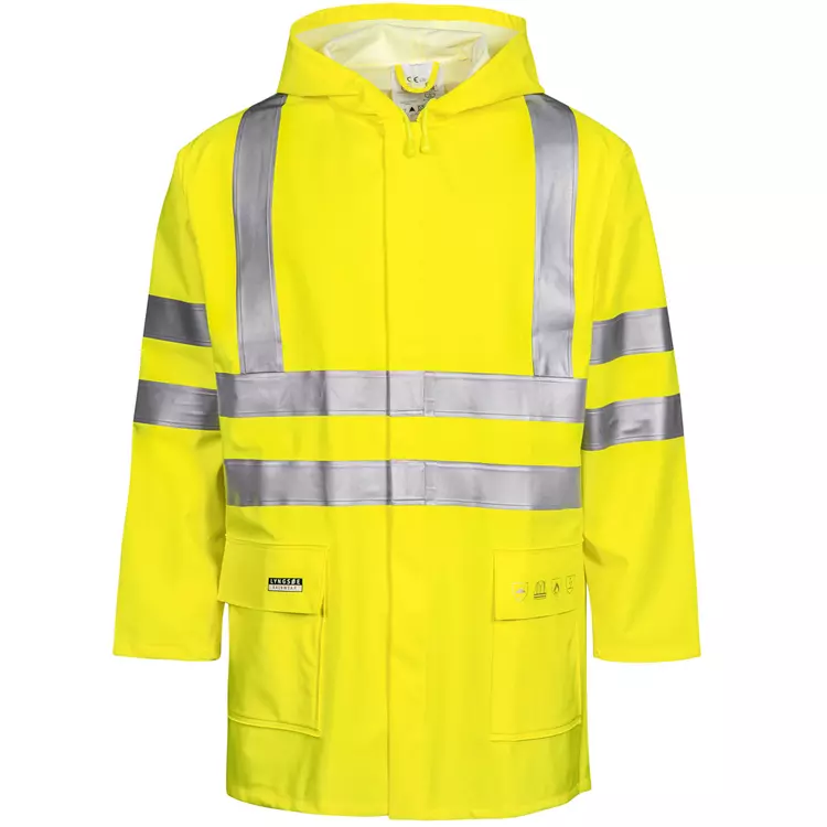 Lyngsøe Rainwear Lyngsøe Regenjacke, Hi-vis Orange/Marine – Bild 4