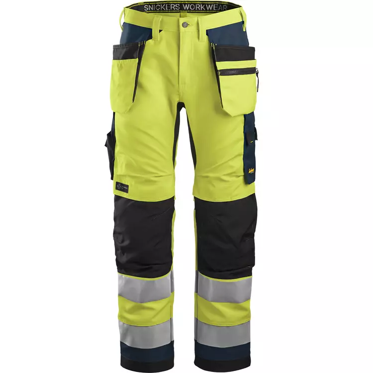 Snickers Workwear Snickers AllroundWork Handwerkerhose, Hi-Vis Gelb /Steel Grey – Bild 3