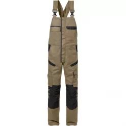 Fristads Latzhose 1555, Grau/Rot