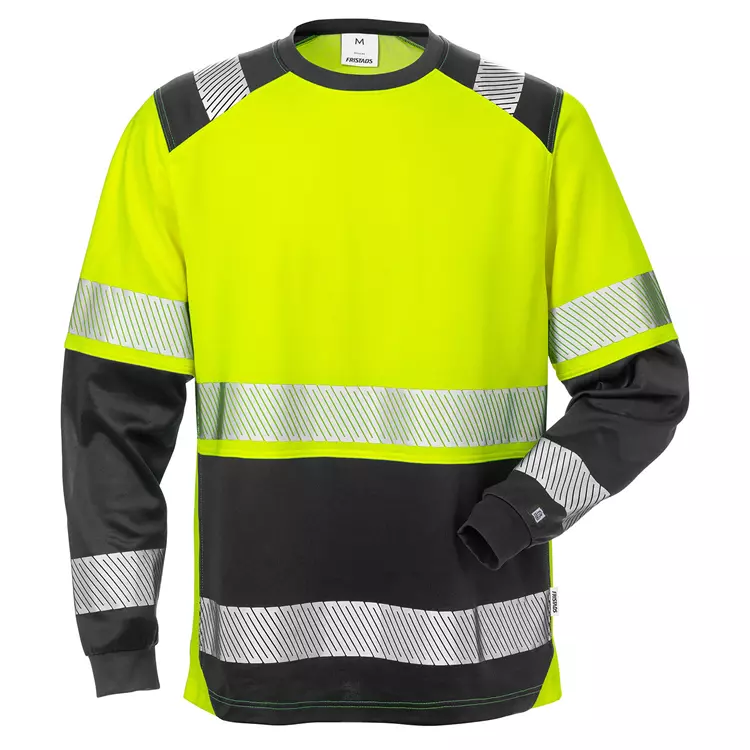 Fristads langärmliges T-Shirt 7457, Hi-vis gelb/marine – Bild 2