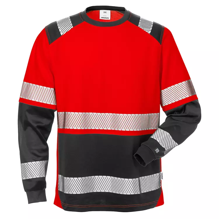 Fristads langärmliges T-Shirt 7457, Hi-vis Orange/Marine – Bild 3