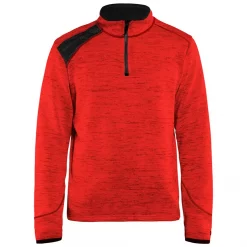 Blåkläder Sweatshirt half zip, Kornblau/weiss