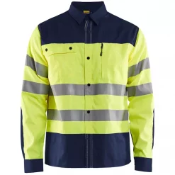 Blåkläder Arbeitshemd, Hi-vis gelb/marine